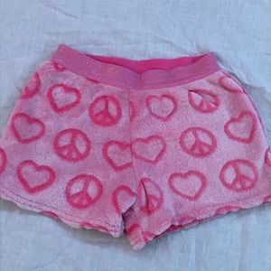 Peace fluffy shorts